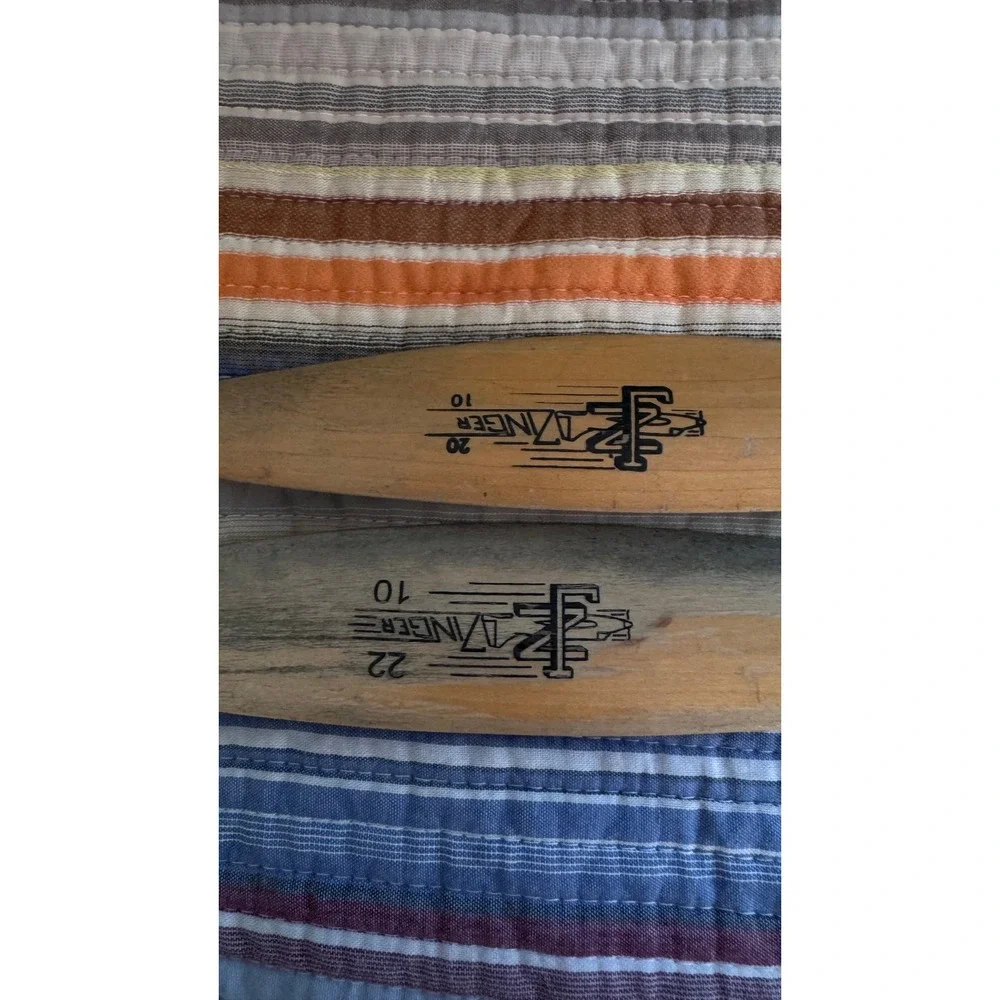 Vtg Zinger Wood RC Propellers 20-10 and 22-10 Model Airplane Parts Pair Decor